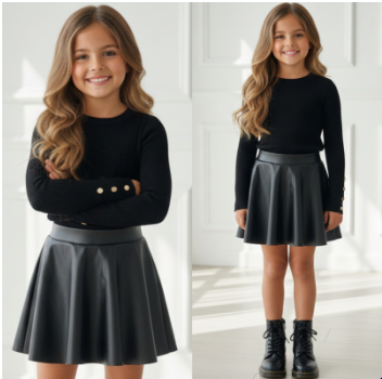 Shiny vibes skirt - zwart