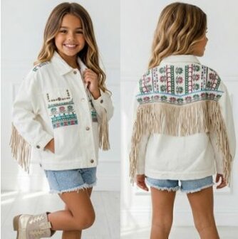 Your Boho Fringe Jacket - wit