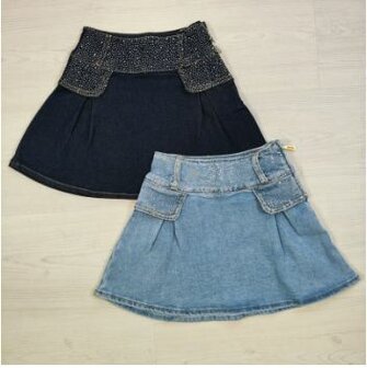 Girls Sparkle Denim Skirt - Licht blauw 